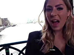 Leie, Tussi, Grosser schwanz, Grosse titten, Blondine, Blasen, Massage, Titten