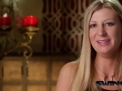 素人, ブロンド, 茶髪の, カップル, グループ, Hd, 現実, スインガー