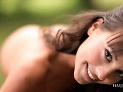 Braunhaarige, Frau, Hd, Solo