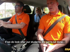 ブロンド, フェラチオ, イギリス人, バック, 眼鏡, 手コキする, ヒール, コキ