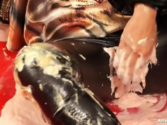 Verein, Nahrung, Leder, Satin, Nass