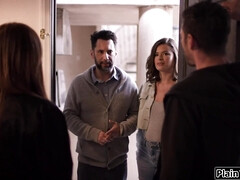 Busty asian catches bf cheating on her