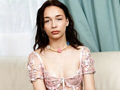 Good solo masturbation with a young and hot brunette Lucia Grace