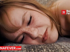 Tall White Girl Fucked by Hotel Massage Therapist – Asian Fit Guy Delivers Deep