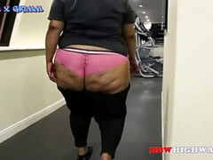 Amateur, Gorda, Tetas grandes, Negro, Gordita, Gorda, Gimnasio, Público