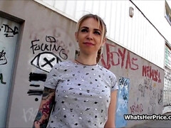 Surprise sunny street fuck with broke big tit