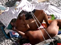 Beach Voyeur Sex Couple Exposed In high-resolution Video By Hidden Cam - Public