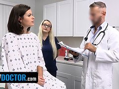 Blasen, Sperma im mund, Spermaladung, Arzt, Prüfung, Riesig, Krankenschwester, Orgasmus