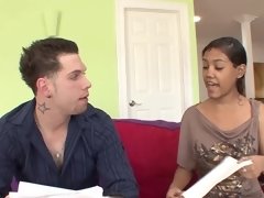 hottie cuban girls wants to know how white guys fornicate - big juggs