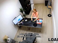Chick is desperate and the loan manager decides to fuck her