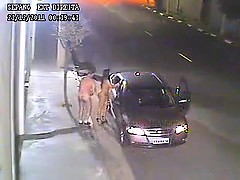 Couple fucking was captured by camcorder within the road