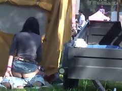 Spy Cam Sex Public By Amateur Teen Couple Caught At Music Festival Outside