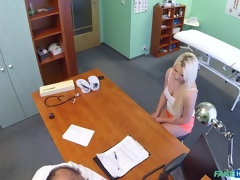 Doctor Helps Blonde Get a Wet Pussy