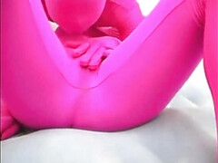 lesbian girl in zentai