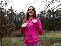 Sexy jogger fucked in the woods