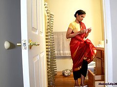 Hot maid in Tamil roleplays taking anal from boss and English subs